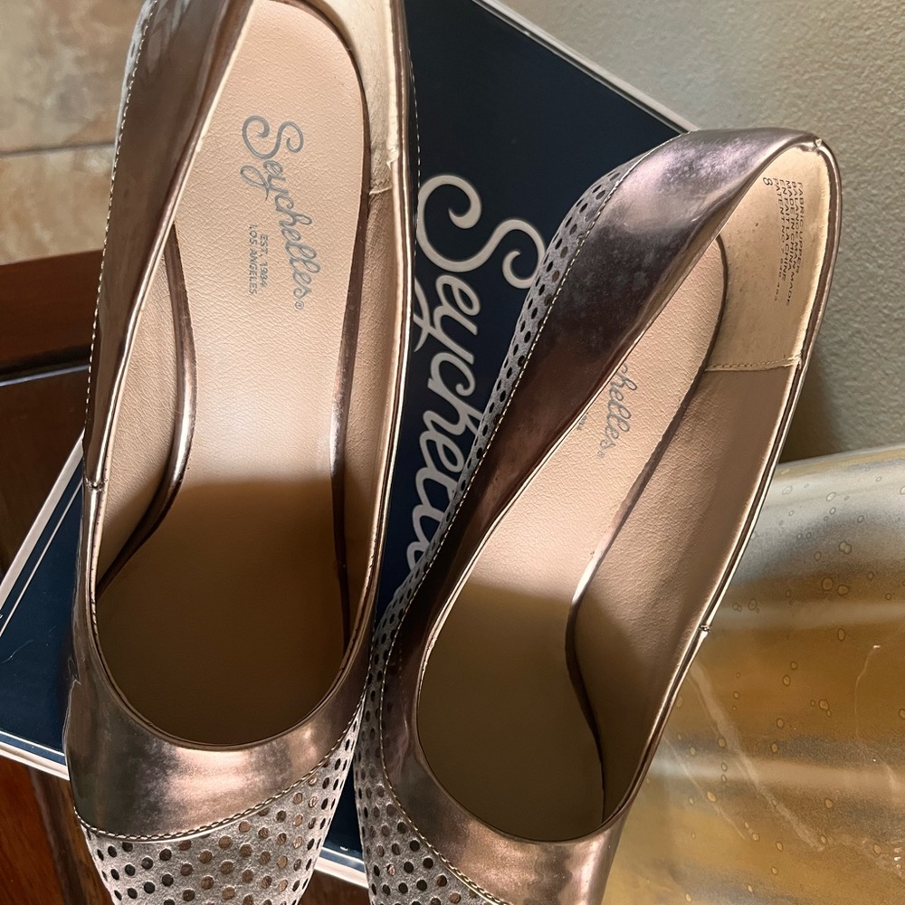 Seychelles Pumps heels pewter/rose/ color - Picture 5 of 10